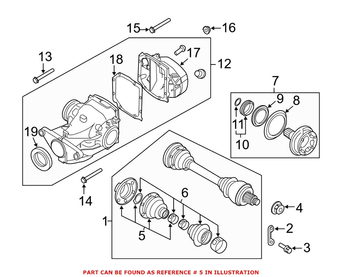 BMW CV Joint Boot Kit - Rear Outer 33217572446